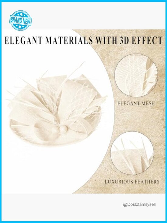 Vintage Pillbox Fascinator Headband Feathered Derby Hat Wedding Church Tea Party